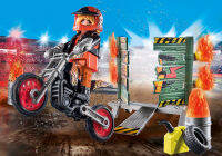 Playmobil 71256 Starter Pack Stuntshow Motorbike with Fire wall สตาร์ทเตอร์ มอเตอร์ไซค์สตั้นโชว์กับกำแพงไฟ