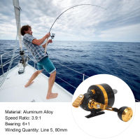 SY770 รอกตกปลาน้ำหนักเบา Ultra Smooth Spinning Fishing Reels อลูมิเนียมอัลลอยด์รอบ Baitcasting Sealing Reel สีดำทอง