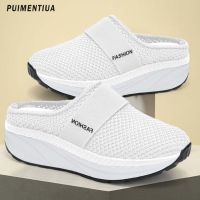 2023 Women Walking Shoes Orthopedic Diabetic Sandals Ladies Platform Mules Slides Mesh Lightweight Slippers Wedge Female Sneaker