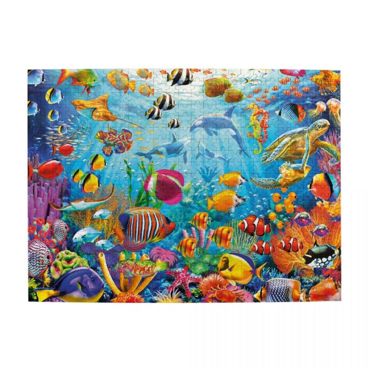 art-of-play-reef-rush-hour-wooden-jigsaw-puzzle-500-pieces-educational-toy-painting-art-decor-decompression-toys-500pcs