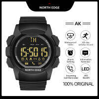 NORTH EDGE AK Mens Digital Sports Watch 33-months Standby Time Scratch Resistant Glass Pedometer Distance Calories Waterproof 100M Bluetooth Smart Watch For IOS Android