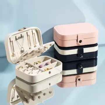 4 layers Small Portable Jewellery Box, Earring Organizer Box,Jewellery  Makeup