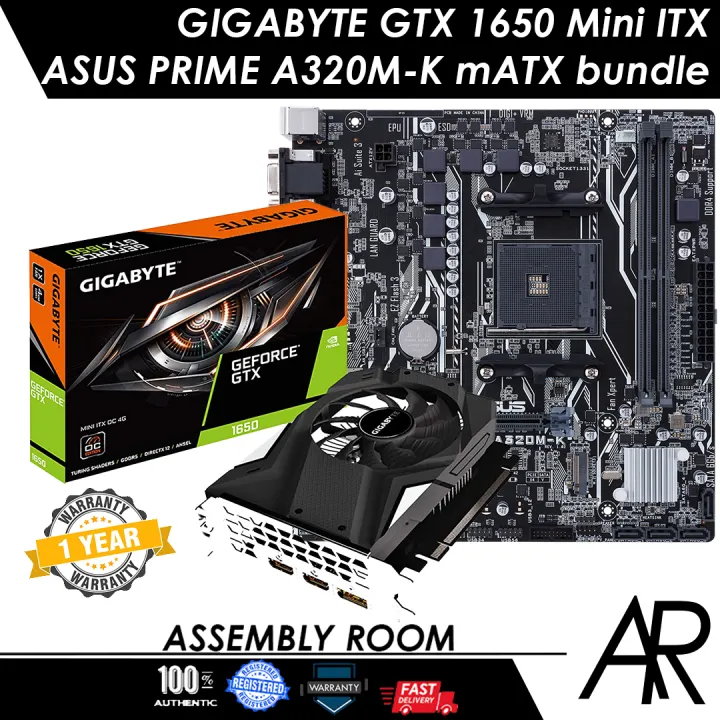 GIGABYTE GeForce GTX 1650 Mini ITX OC 4G Graphics Card, Mini ITX Form
