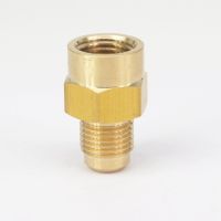 [HOT] SAE Male 1/2 quot;-20 UNF Fit Tube OD 5/16 quot;- 1/4 quot; NPT Female Brass SAE 45 Degree Pipe Fitting Connectors 1000 PSI