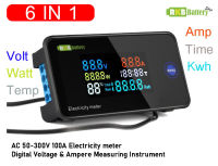 [พร้อมส่ง] AC 50-300V 100A โวล์ตมิเตอร์ วัตต์มิเตอร์  ดิจิตอล Electricity meter Digital Volt Amp Watt Energy Temp. Meter