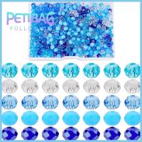 PETIBAG 540 PCS 6mm ครับ ลูกปัดแก้วคริสตัล สีฟ้าผสม แก้วคริสตัลใส เครื่องรางสีมหาสมุทร AB การทำเครื่องประดับ มี6สี ลูกปัดสีฟ้า กำไลข้อมือสร้อยข้อมือ