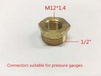 Brass Reducer1/2 BSP Male Thread to m12x1.4 Female Thread Reducing Bush adapter Fitting /Special on pressure gauge