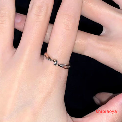 Shipiaoya แหวนคู่สัญญาสำหรับผู้หญิงผู้ชาย,แหวนแหวนคู่รักโรแมนติกของขวัญวันวาเลนไทน์ดีไซน์ช่องสว่างของขวัญแบบเรียบง่ายหรูหราระดับไฮเอนด์