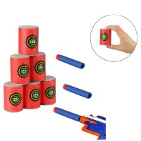 6-18pcs Target Cans Soft Foam EVA Bullet Targets Dart Toys Bullet Darts for Nerf N-Strike Elite Series Blasters Pack Soft Red