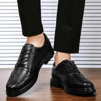 Golden Sapling Business Men Shoes Genuine Leather Brogue Shoes Fashion Formal Dress Oxfords Classic Party Handmade Mens Flats