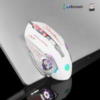 Wireless Rechargeable Gaming Mouse 7 LED Lights 6 Buttons 3 Levels DPI Mice for Laptop PC Gamer Desktop Chromebook Mac