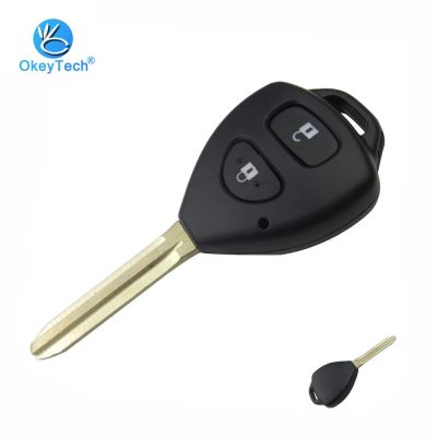 ♧ OkeyTech for Toyota Corolla RAV4 Key Shell 2/3/4 Button TOY43 Blade Remote Key Fob Cover Case for Camry Alphard Prado Vios Yaris