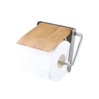 ❦◕ Bathroom Toilet Roll Paper Holder Stainless Steel Wall Mount Bathroom Tissue Boxes with Storage Shelf Rack Bamboo Paper Holder