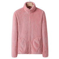 2021 Reversible Polar Fleece Jacket Women Warm Plus Size Autumn Winter Ski Jacket Coat Female Soft Thermal Coral Fleece Jacket