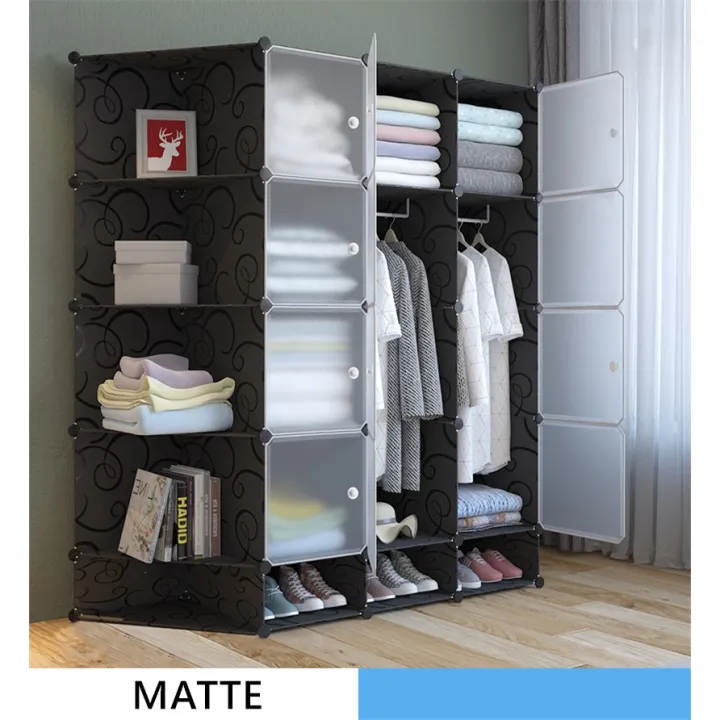 Closet shelf organizer, portable clothing wardrobe cube storage closet ...