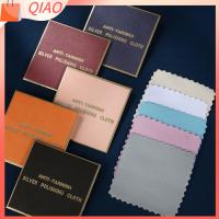 QIAO 15pcs หรูหรู สำหรับเครื่องมือเครื่องประดับเงินทอง ใช้ซ้ำได้ ผ้าขัดเครื่องประดับ ผ้าเช็ดทำความสะอาด ป้องกันการหมอง ผ้าขัดเงิน