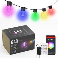 Smart Festoon Led String Light G40 Globe RGB Warm White Street Garland Bluetooth Fairy Light Outdoor Decor for Backyard Patio