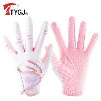 ﹉۞☾ TTYGJ 1 Pair Women 39;s Golf Gloves PU Leather Silicone Breathable Non Slip Gloves Golf Products from the Source Manufacturer