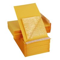 Business Supplies Mail Bag Bubble Envelope 10 Pcs/lot Yellow Size Kraft Thicken Shockproof Express Packaging Brand Name Model