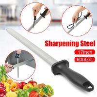 17Inch 600 Kitchen Grit Diamond Knife Sharpener Sharpening Steel Rod Stone