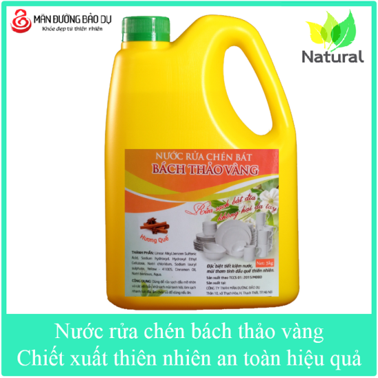 Nước rửa chén bách thảo vàng hương quế 100% natural chiết xuất thiên nhiên - ảnh sản phẩm 2