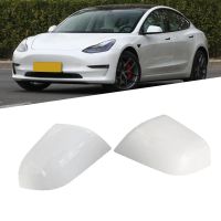 1 Pair Rearview Mirror Cover Trim White Car Accessories for Model 3 2017-2022 Side Wing Mirror Shell 109229201D 109229001D