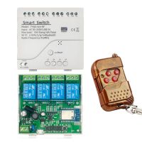 Tuya Smart Switch Wifi DIY Timer Remote AC 85V-250V 4CH RF Smartlife Home Automation โมดูลอุปกรณ์เสริมสำหรับ Alexa Home