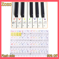 Zozo ✨Ready Stock✨ สติกเกอร์โน้ตคีย์บอร์ด88/61/54/49/37 Keys Piano Sticker transparent