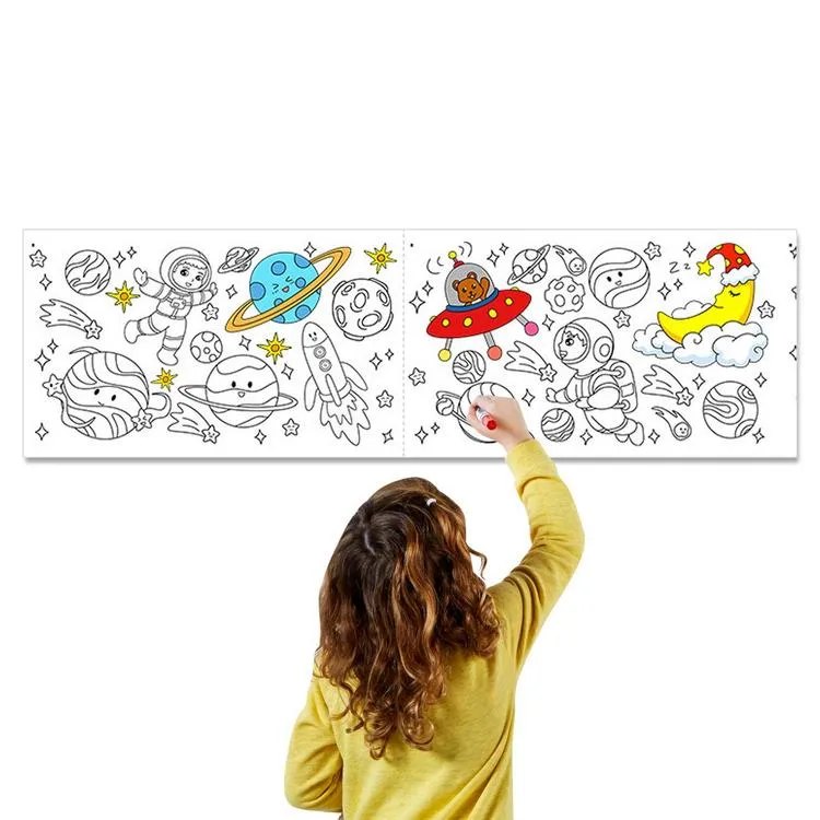Childrens Coloring Roll Childrens Drawing Roll Paper Oversize Waterproof  Scroll Coloring Drawing Paper DIY Painting Drawing Paper Roll normal