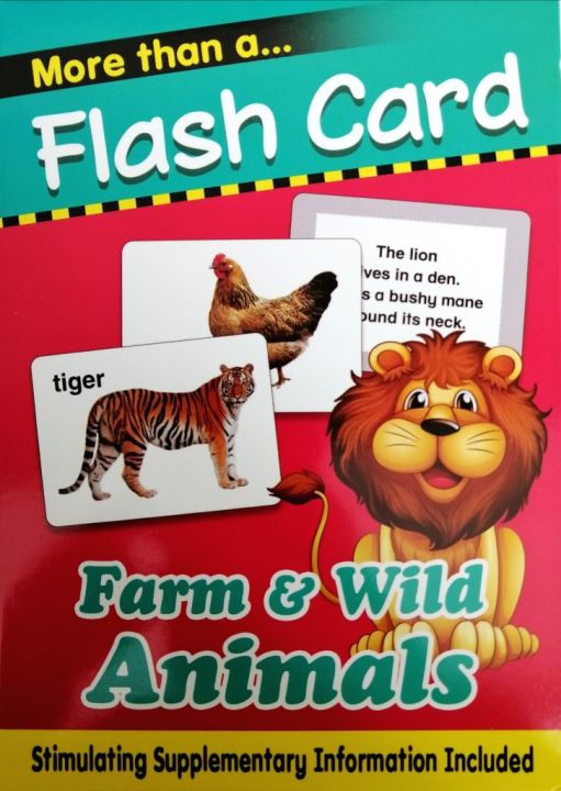 Flashcards Farm and Wild Animals Educational | Lazada