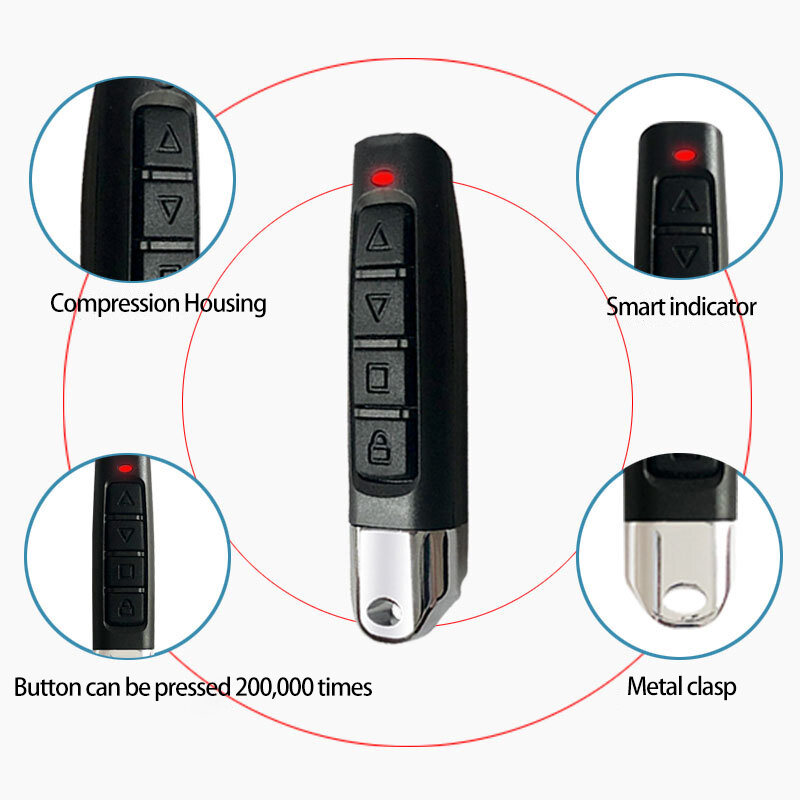 [Ready stock] Auto gate Remote Control 330/433Mhz 4 Channel Garage Door Opener Remote Control Duplicator Clone Cloning Code Car Key