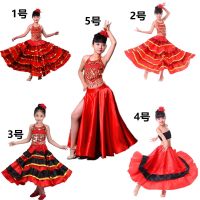 ▨ Spanish Flamenco Dress Costume Skirts Spanish Dance Flamenco - Kids Flamenco Skirts - Aliexpress