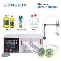 ZONESUN เครื่องบรรจุกึ่งอัตโนมัติ ZS-GFK17B,เครื่องเติมขวดน้ำนมน้ำสำหรับทำอาหารซักรีด