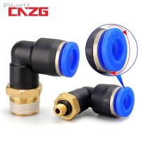 PL Pneumatic Connector 4mm 6mm 8mm 10mm 12mm Hose OD 1/8 1/4 3/8 1/2 Male Thread Tube Elbow Air Push In