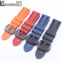 ◕✕ Outdoor sports silicone strap watch accessories 24mm pin buckle rubber strap for Panerai PAM380 351 111 men watch band