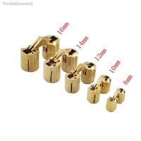 ∋ 4PCS 8mm 16mm Copper Barrel Hinges Cylindrical Hidden Cabinet Concealed Invisible Brass Door Hinges For Furniture Hardware