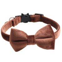 กำมะหยี่ Cat Bell Collar Bow Collar สร้อยคอหรูหราปลอกคอตกแต่งสำหรับแมวสัตว์เลี้ยง Christmas Party เครื่องแต่งกาย Props