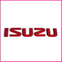 ถูกและดีมีที่นี้ LOGO ISUZU สีแดงติดท้ายรถกะบะดราก้อนอาย สิ้นค้าดีมีคุณภาพ **การันตีคุณภาพ**ติดตั้งง่าย