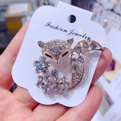 Ladies Brooch Womens Simple Fashion Fox Corsage Sweater Coat Accessories Brooch For Women Animal Party Wedding Brooches Pins