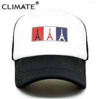 Summer New CLIMATE France Eiffel Paris Trucker Cap Eiffel Tower French National Day Caps Hat Men Trucker Hip Hop Mesh Cap Hat for Men Women Versatile hat