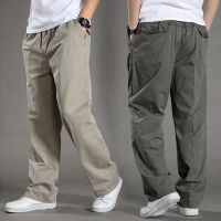 Mens Cargo Pants Sweatpants Loose Straight Pants Streetwear Male Harajuku Fashion Trousers Casual Pants Elastic Work Trousers