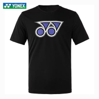 YONEX เสื้อเทนนิสและแบดมินตันของผู้ชาย,เสื้อคอกลมแขนสั้นระบายอากาศแห้งเร็วเจอร์ซีแข่งขัน2023ใหม่