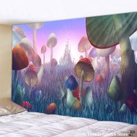 Magic Forest Tapestry Wall Hanging Red Mushroom Decorative Wall Tapestries Art Wall Carpet Home Decor Boho Hippie Tapestry