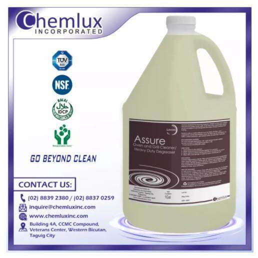 Oven and Grill Cleaner LAVENT ASSURE Heavy Duty Industrial Degreaser 1Gallon Chemlux Cleaning