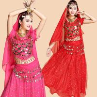 hot【DT】 4pcs Set Performance Adult Belly Costume Sets Bollywood Gypsy Costumes Egypt Dancing Dnacewear