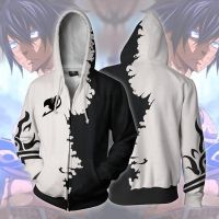 อะนิเมะ Fairy Tail 3D พิมพ์ Hoody เสื้อแจ็คเก็ตเสื้อกันหนาวหมวก