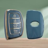 ✜ 4 Button TPU Car Key Cover for Hyundai Tucson Santa Fe Rena Sonata Elantra Creta Ix35 Ix45 I10 I30 I40 Premium Key Case