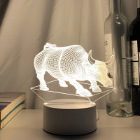 3D Acrylic USB Led Night Light Animal Series Figure Nightlight for Kid Child Bedroom Sleep Light Gift for Home Decor Table Lamp