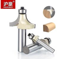 HUHAO 2pcs / lot Round-Over Router Bits สําหรับไม้ 2 ขลุ่ย Endmill พร้อมเครื่องตัดมิลลิ่งแบริ่งมุมงานไม้รอบบิต