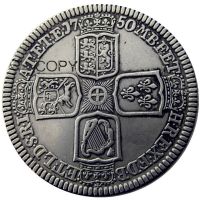 【❁】 KUBMart mall GT บริท George II 1750 AR Crown Silver Copy